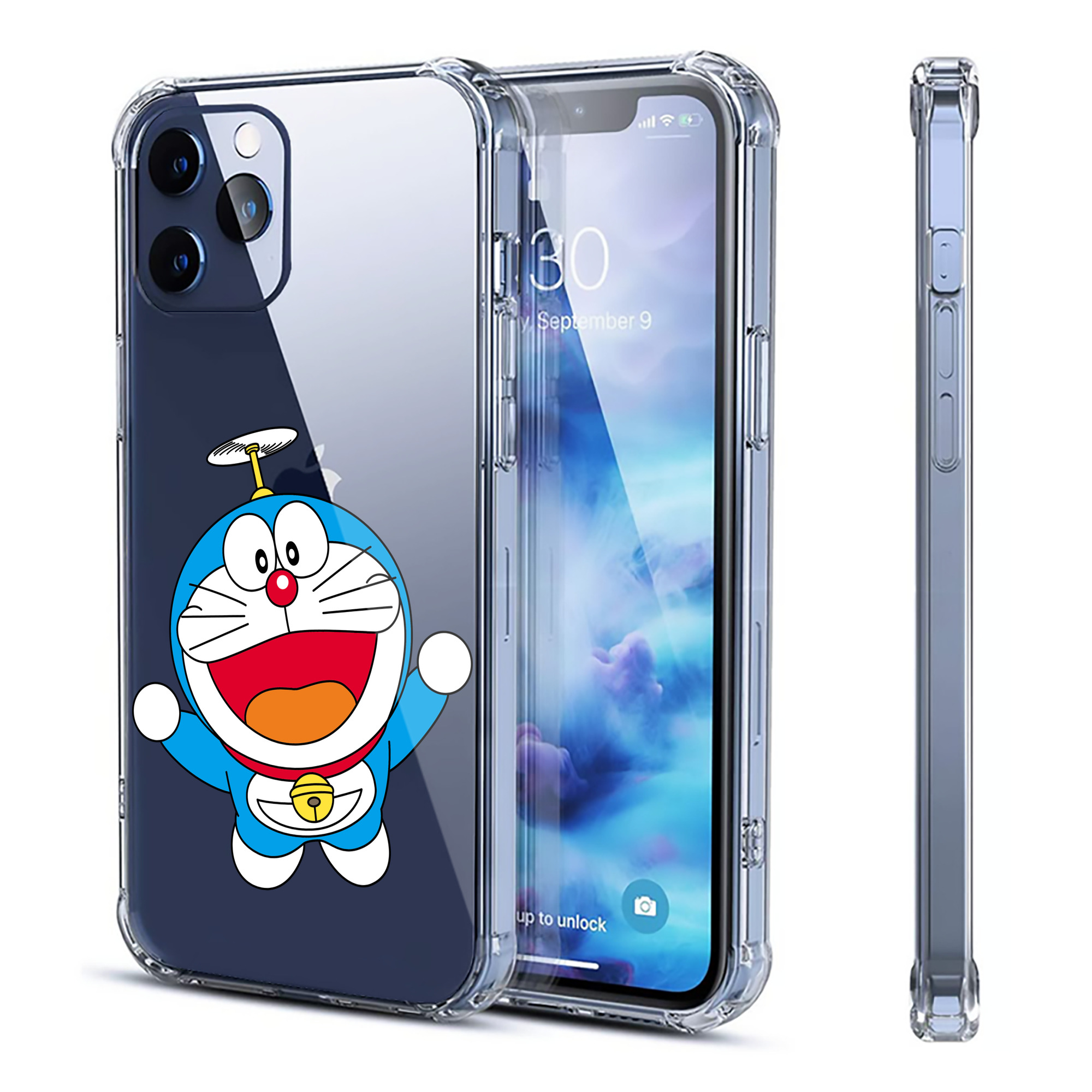 （画像用） ドラえもん Doraemon 【iPhone 12シリーズ対応】透明スマホケース（クリアソフトケース）